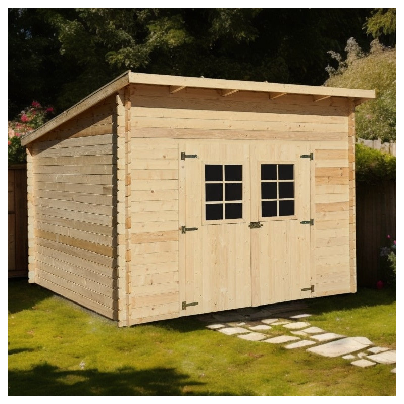 Habrita Abris de jardin en bois Marron Bois massif 7.8m²