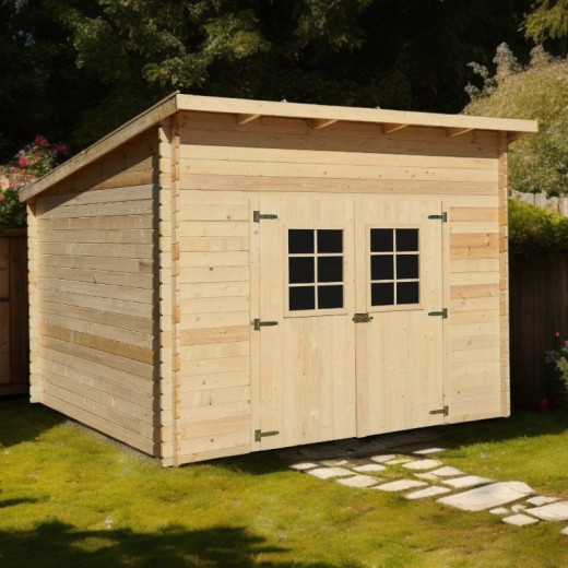 Habrita Abris de jardin en bois Marron Bois massif 7.8m²
