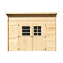 Habrita Abris de jardin en bois Marron Bois massif 7.8m²
