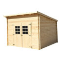 Habrita Abris de jardin en bois Marron Bois massif 7.8m²