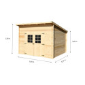 Habrita Abris de jardin en bois Marron Bois massif 7.8m²