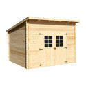 Habrita Abris de jardin en bois Marron Bois massif 7.8m²