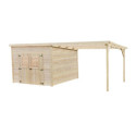 Habrita Abris de jardin en bois Marron Bois massif 18m²