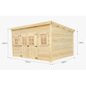 Habrita Abris de jardin en bois Marron Bois massif 10.64m²