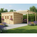 Habrita Abris de jardin en bois Marron Bois massif 21m²