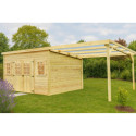 Habrita Abris de jardin en bois Marron Bois massif 21m²