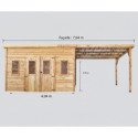 Habrita Abris de jardin en bois Marron Bois massif 28m²