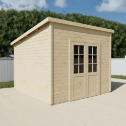 Habrita Abris de jardin en bois Marron Bois massif 7.8m²