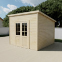 Habrita Abris de jardin en bois Marron Bois massif 7.8m²