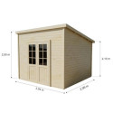 Habrita Abris de jardin en bois Marron Bois massif 7.8m²