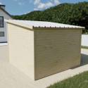 Habrita Abris de jardin en bois Marron Bois massif 7.8m²