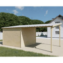 Habrita Abris de jardin en bois Marron Bois massif 18m²