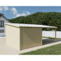 Habrita Abris de jardin en bois Marron Bois massif 18m²
