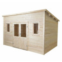 Habrita Abris de jardin en bois Marron Bois massif 10.64m²