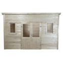 Habrita Abris de jardin en bois Marron Bois massif 14.44m²