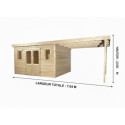 Habrita Abris de jardin en bois Marron Bois massif 28m²