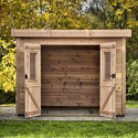 Habrita Abris de jardin en bois Marron Bois massif 7.8m²