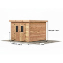 Habrita Abris de jardin en bois Marron Bois massif 7.8m²