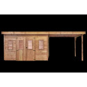Habrita Abris de jardin en bois Marron Bois massif 28.5m²