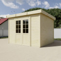 Habrita Abris de jardin en bois Marron Bois massif 7.8m²