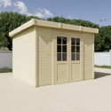 Habrita Abris de jardin en bois Marron Bois massif 7.8m²
