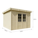 Habrita Abris de jardin en bois Marron Bois massif 7.8m²