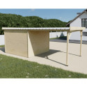 Habrita Abris de jardin en bois Marron Bois massif 18.4m²