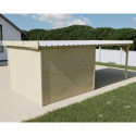 Habrita Abris de jardin en bois Marron Bois massif 18.4m²