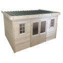 Habrita Abris de jardin en bois Marron Bois massif 10.64m²