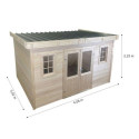 Habrita Abris de jardin en bois Marron Bois massif 10.64m²