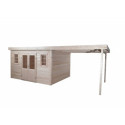 Habrita Abris de jardin en bois Marron Bois massif 21.4m²