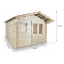 Habrita Abris de jardin en bois Marron Bois massif 10.5m²