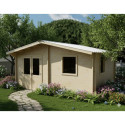 Habrita Abris de jardin en bois Marron Bois massif 18.24m²
