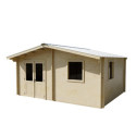 Habrita Abris de jardin en bois Marron Bois massif 18.24m²