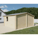 Habrita Abris de jardin en bois Marron Bois massif 18.24m²