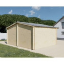 Habrita Abris de jardin en bois Marron Bois massif 18.24m²