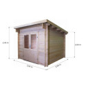 Habrita Abris de jardin en bois Marron Bois massif 6.45m²