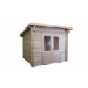 Habrita Abris de jardin en bois Marron Bois massif 6.45m²