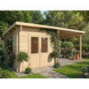 Habrita Abris de jardin en bois Marron Bois massif 18m²