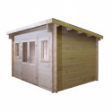 Habrita Abris de jardin en bois Marron Bois massif 9m²