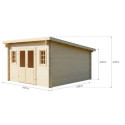 Habrita Abris de jardin en bois Marron Bois massif 9m²