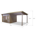 Habrita Abris de jardin en bois Marron Bois massif 21m²