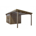 Habrita Abris de jardin en bois Marron Bois massif 21m²
