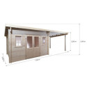 Habrita Abris de jardin en bois Marron Bois massif 28m²