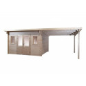 Habrita Abris de jardin en bois Marron Bois massif 28m²