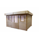 Habrita Abris de jardin en bois Marron Bois massif 9m²