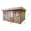 Habrita Abris de jardin en bois Marron Bois massif 9m²