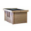 Habrita Abris de jardin en bois Marron Bois massif 9m²