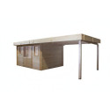 Habrita Abris de jardin en bois Marron Bois massif 21.4m²