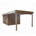 Habrita Abris de jardin en bois Marron Bois massif 28.5m²